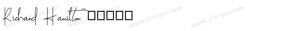 Richard Hamilton字体转换